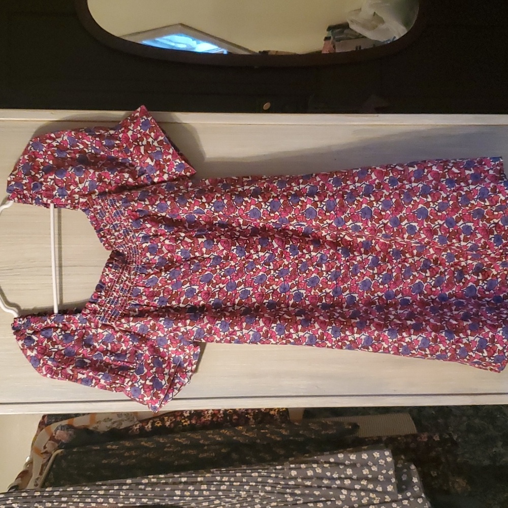 Jcrew floral linen dress